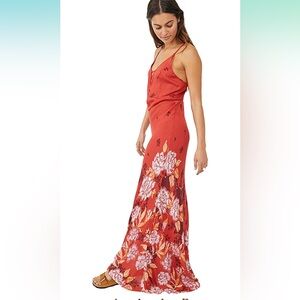 NWT - Free People Get To You Printed Maxi Floral Dress Scarlet - Various Sizes